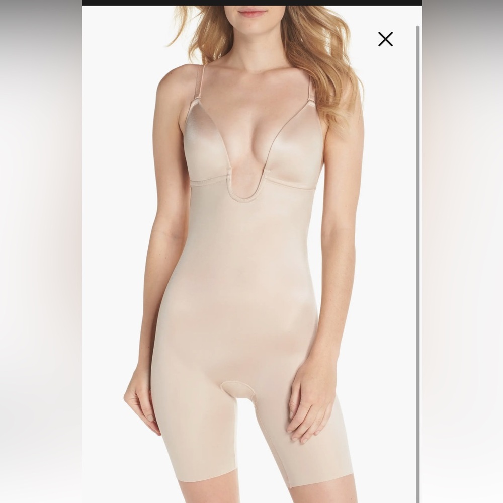 SPANXshape™ Suit Your Fancy Plunge Low Back Mid Thigh Bodysuit